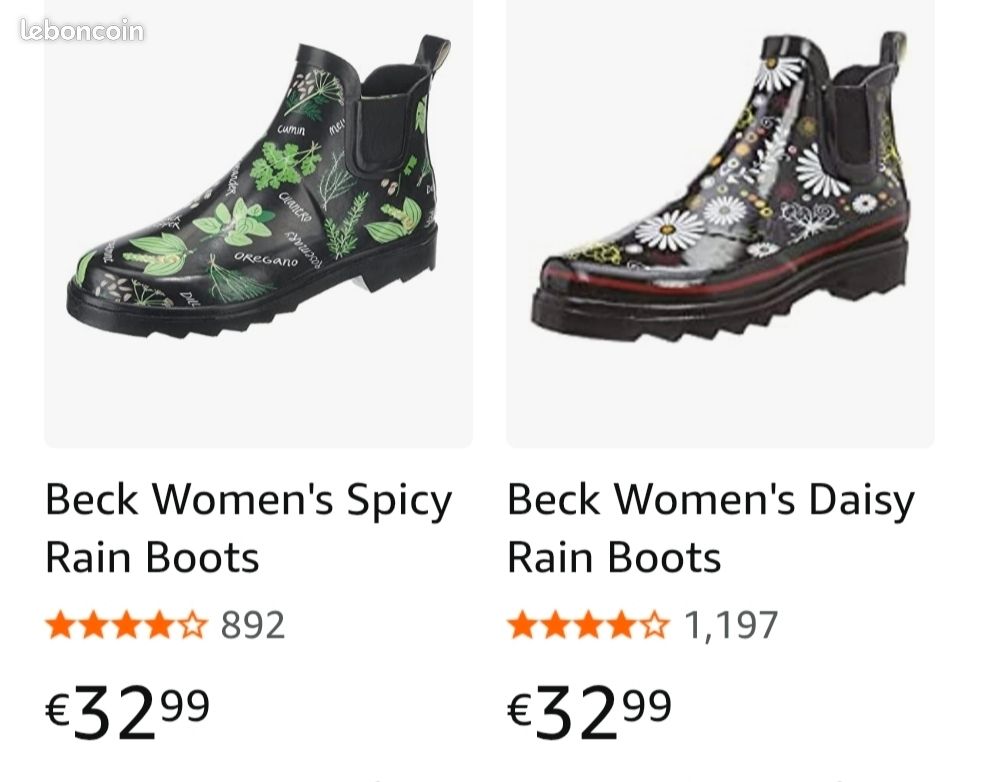 Beck Femme Spicy Bottes De Pluie & Bottines Jardin - Caoutchouc Imprimé Herbes Aromatiques - Étanchéité Parfaite