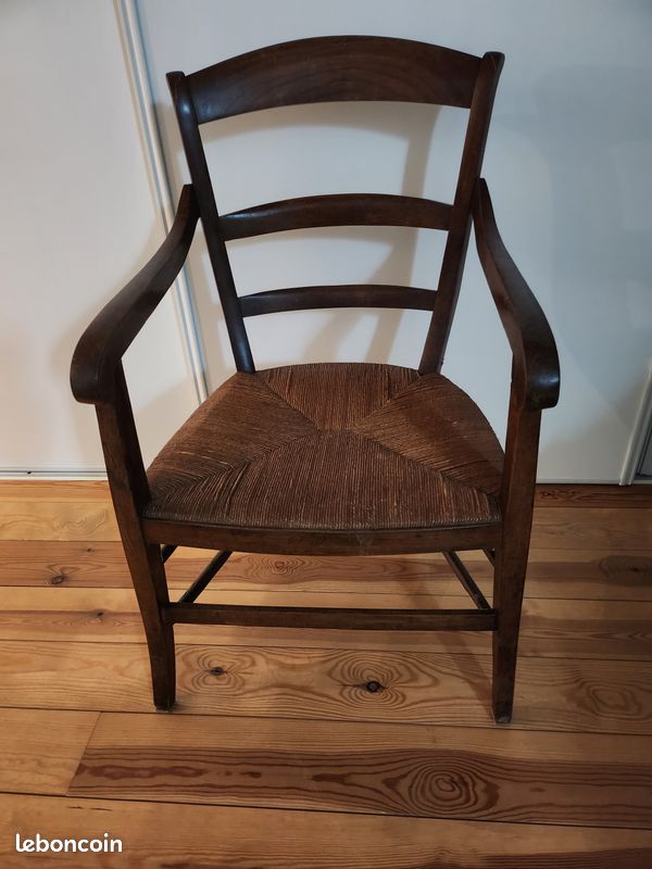 Fauteuil bois ancien (image 3)