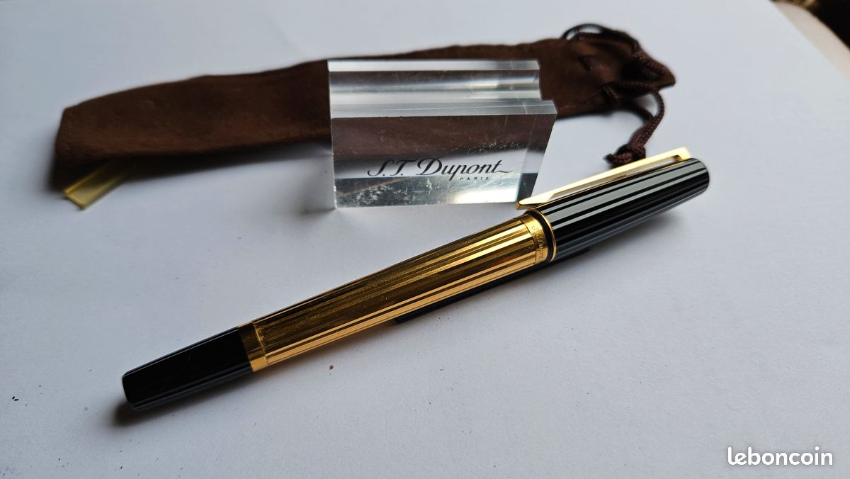 Stylo PSG Officiel Collection Paris Saint-Germain – Encre Noire, Paillettes Multicolores, 100% Officiel – Cadeau Fan