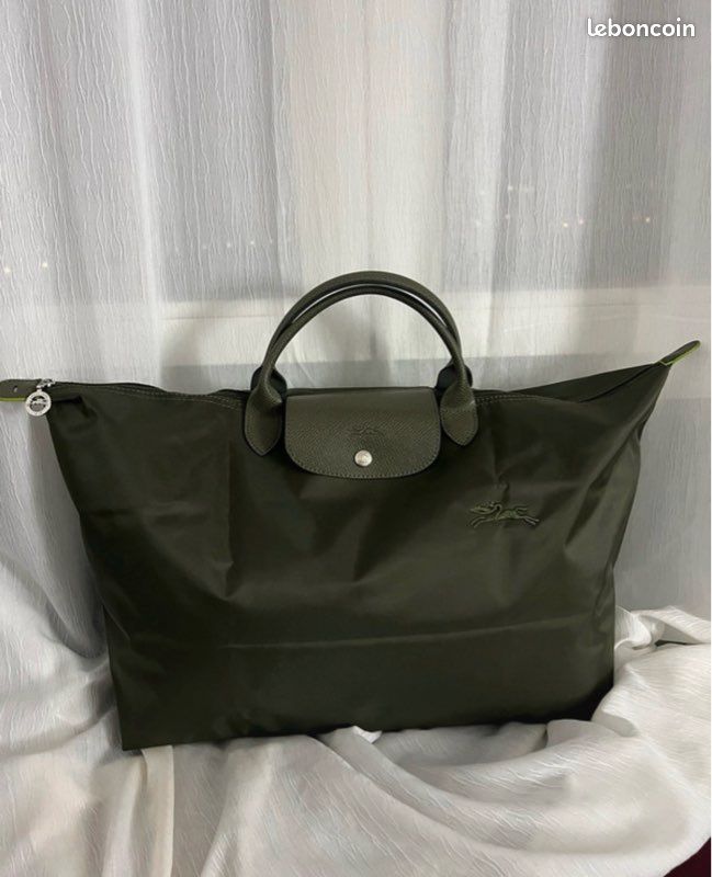 Sac voyage longchamps vert kaki (image 6)