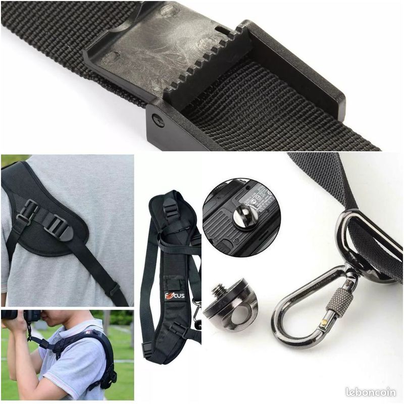 Sangle Réglable Pour Appareil Photo Reflex - Bandoulière Nylon Avec Boucles Rapides, Longueur 100-150 Cm