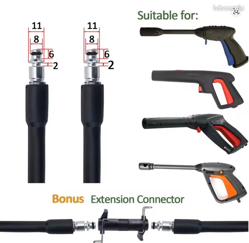 Tuyau à Haute Pression Flexible pour Nettoyeur Bosch (image 3)