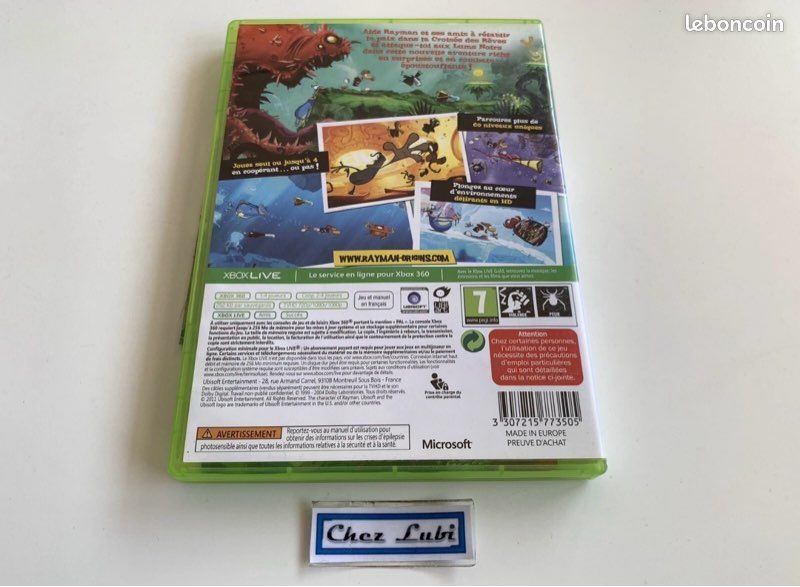 Rayman Origins Sur Xbox 360 – Complet, Bon état, PAL