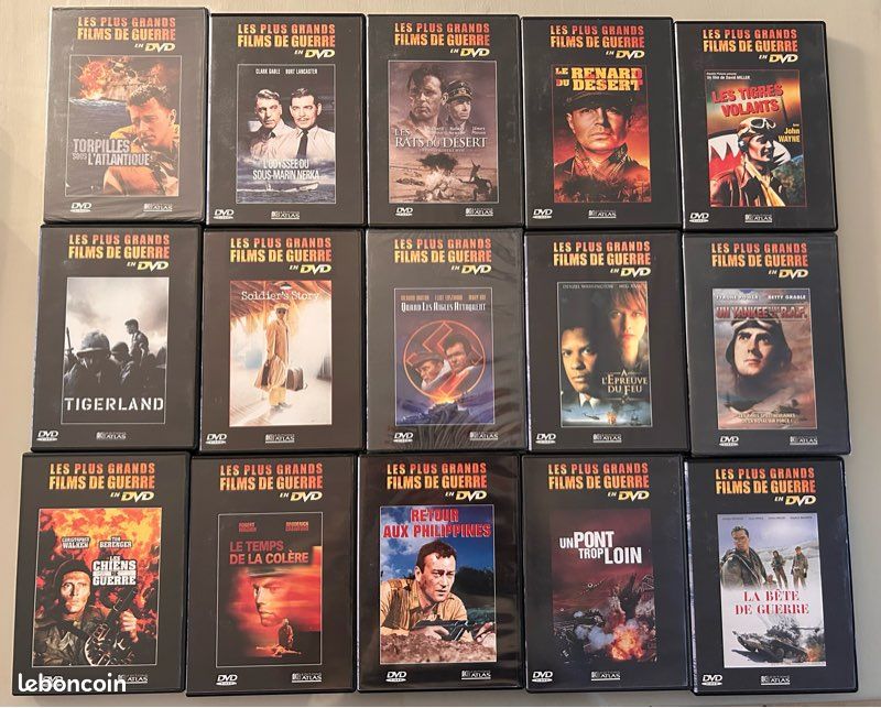 15 DVDs - films de guerre de la collection Atlas (image 1)