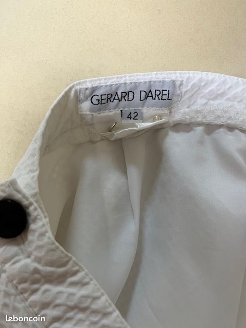 Jupe Dentelle Blanche Gerard Darel - Taille 42, évasée, Occasion Très Bon état