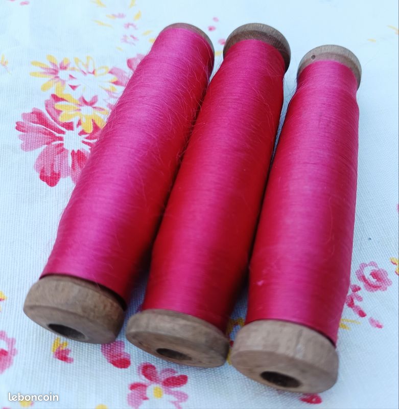 Lot De 4 Bobines De Fil Anciennes – 1 Guntermann + 3 Mettler, Polyester, Bon état