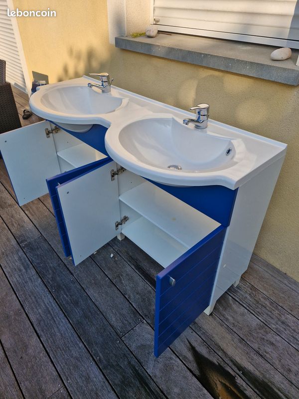 Meuble salle de bain double vasque 140cm (image 3)