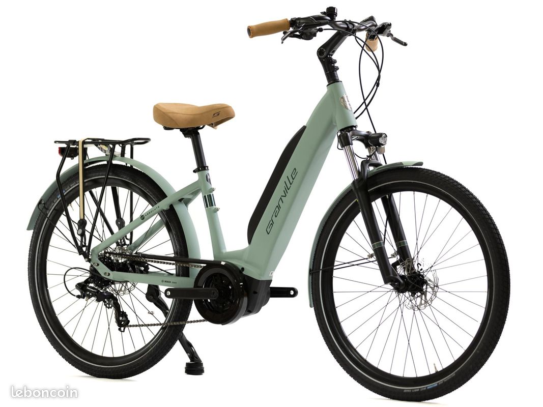 GRANVILLE e-Absolute 34+ Bosch Active Line Plus 400WH vert d'eau mat 2024 Couleur - Vert amande, Ta (image 2)