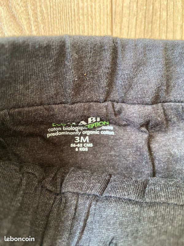 Pantalon gris Kiabi 3 mois (image 2)