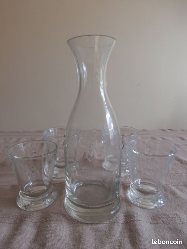 Gobelets en verre la Rochère 4 abeilles en relief (image 2)