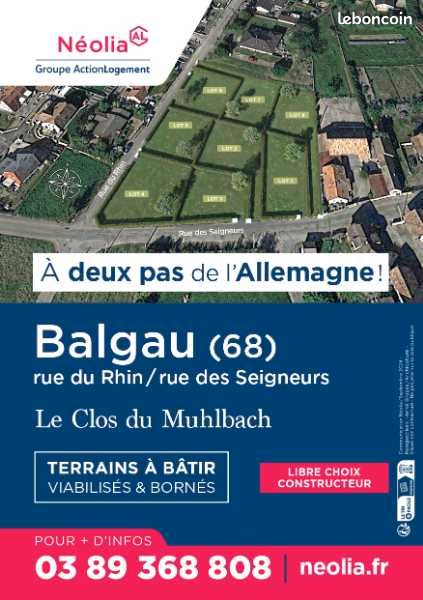 Terrain 492 m² · à Balgau · 74 060 €