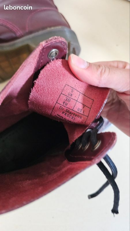 Bottines dr martens Bordeaux (image 3)
