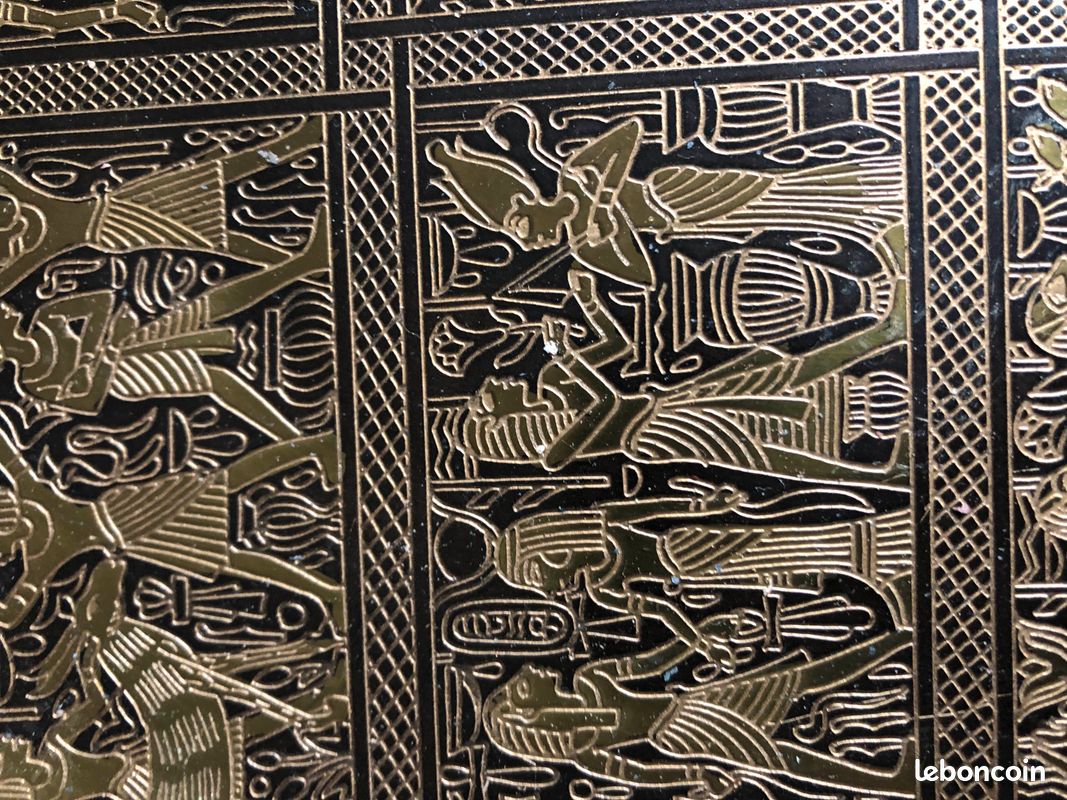 Magnifique plat égyptienen laiton gravé (image 2)