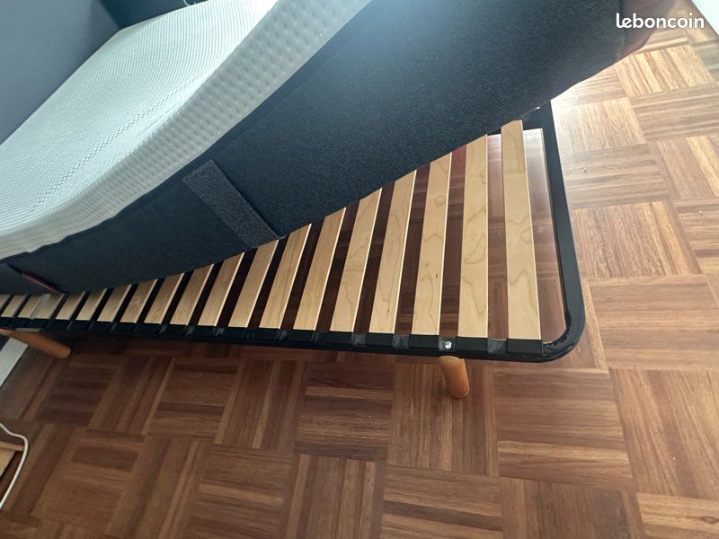 Matelas Emma 140x190 + sommier à lattes avec pieds (image 3)