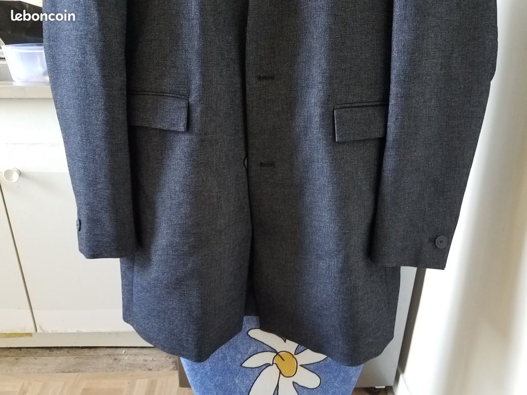 Veste longue homme Devred gris foncé – Taille L – Très bon état