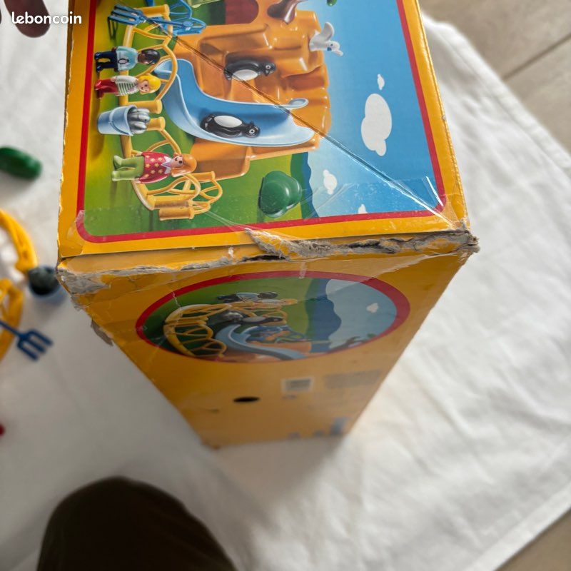PLAYMOBIL FERME PARC animalier zoo - une vache avec VEAU NOIR-BLANC EUR