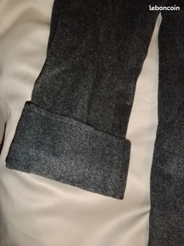 Manteau femme gris foncé laine et alpaga Caroll taille Vêtements