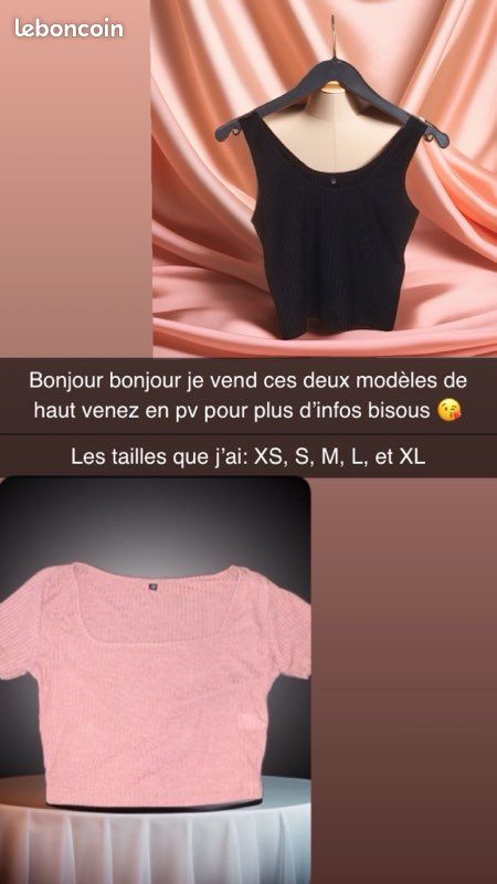 Vend deux modèles de haut (image 1)