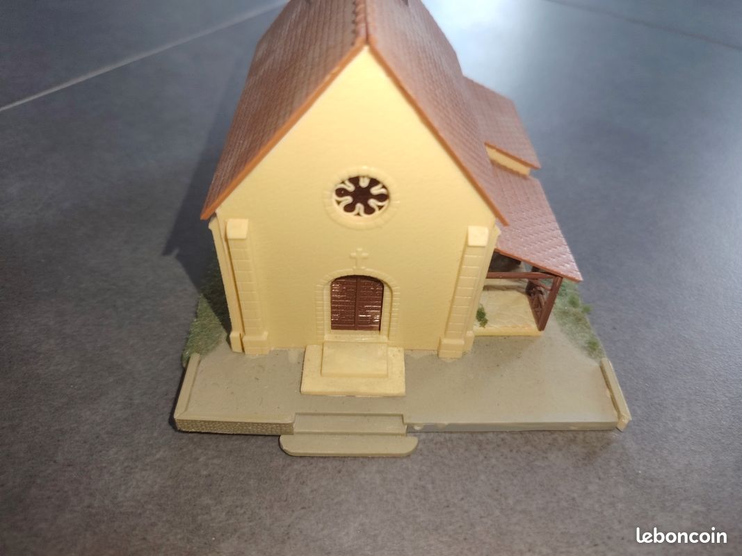 Bâtiment église Jouef HO 3619 Vintage Pour Circuit Train - Décor Modélisme Ferroviaire Occasion