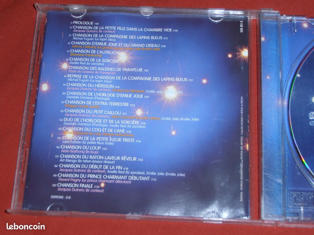 Lot 4 CD variété Française : Les Enfoirés/Notre Dame de Paris/Emilie Jolie/Julien Clerc (image 5)