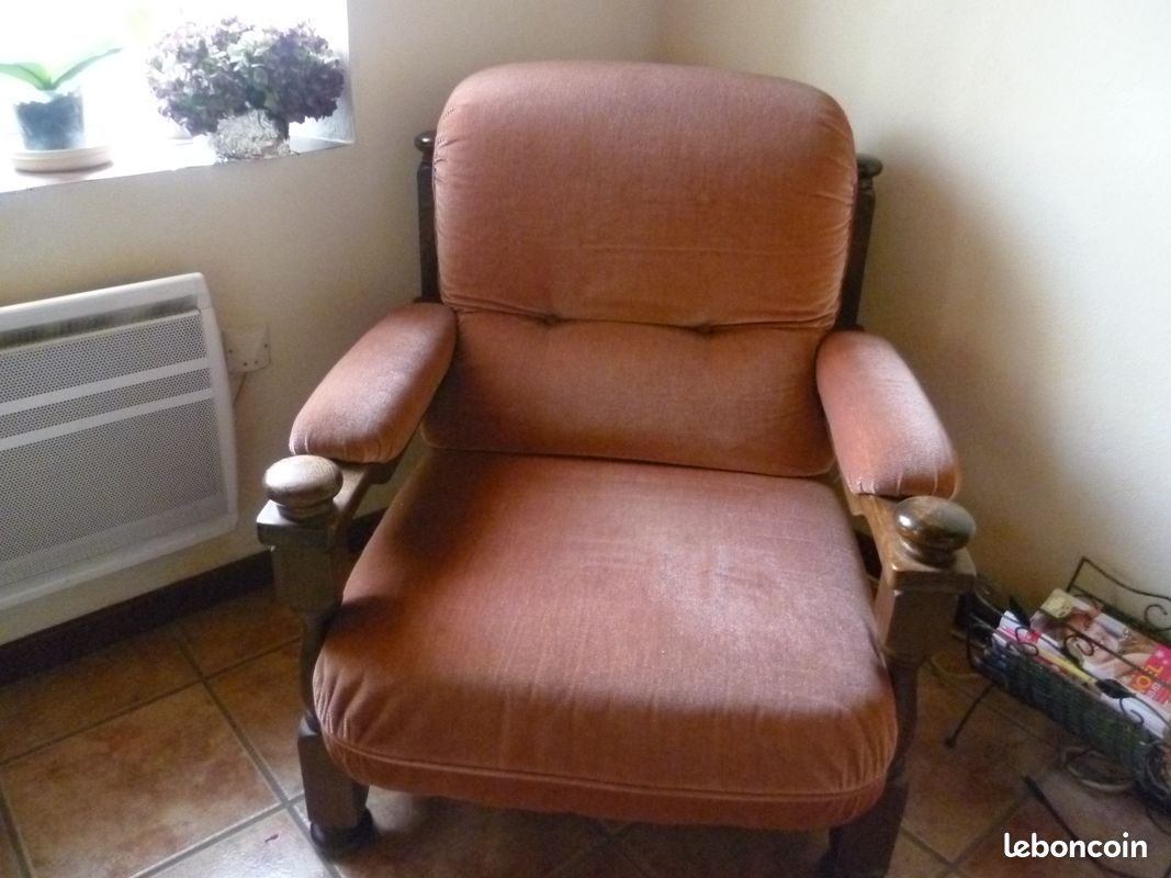 Fauteuil velours (image 1)