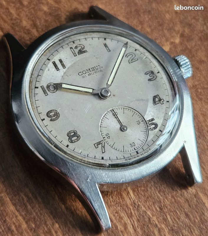 Montre Consul Suisse – Occasion – Cadran Argenté – Homme