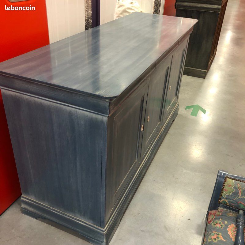 Commode/ vitrine/ Ensemble de Commodes et vitrine bois. Bleues (image 4)
