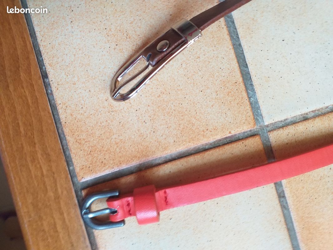 Ceinture marron et rouge (image 2)