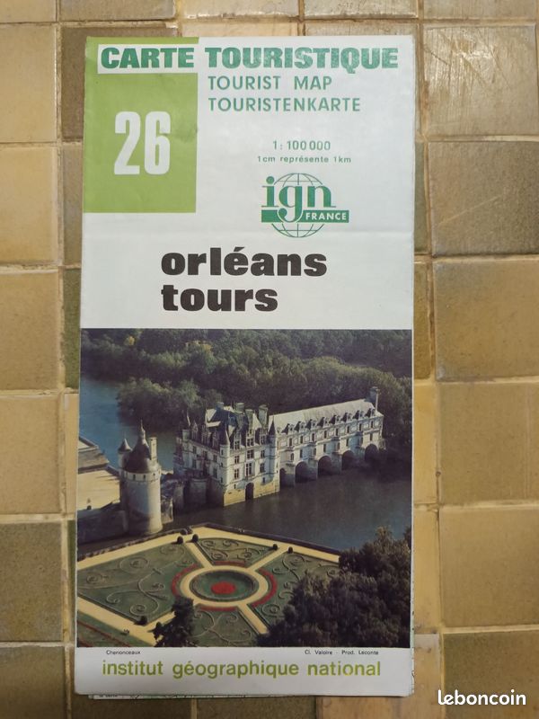 Carte touristique Orléans-Tours IGN (image 1)