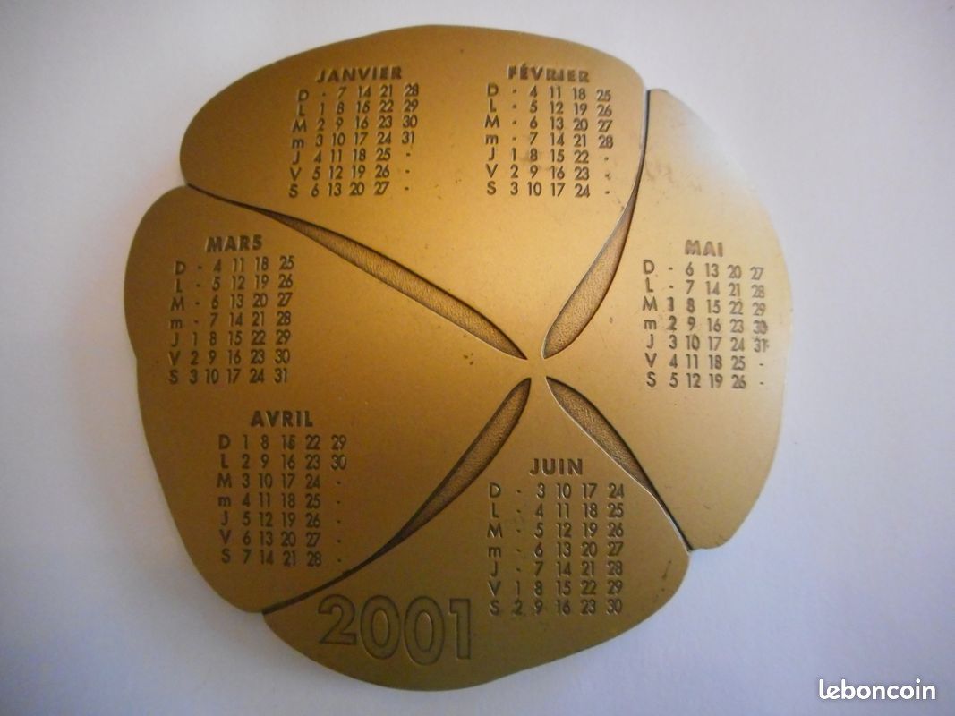 Médaille calendrier 2001 par R.Mayot monnaie de Paris en