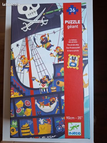 Puzzle géant -Le bateau des pirates - Djeco - Jardinerie Guichard Biarritz
