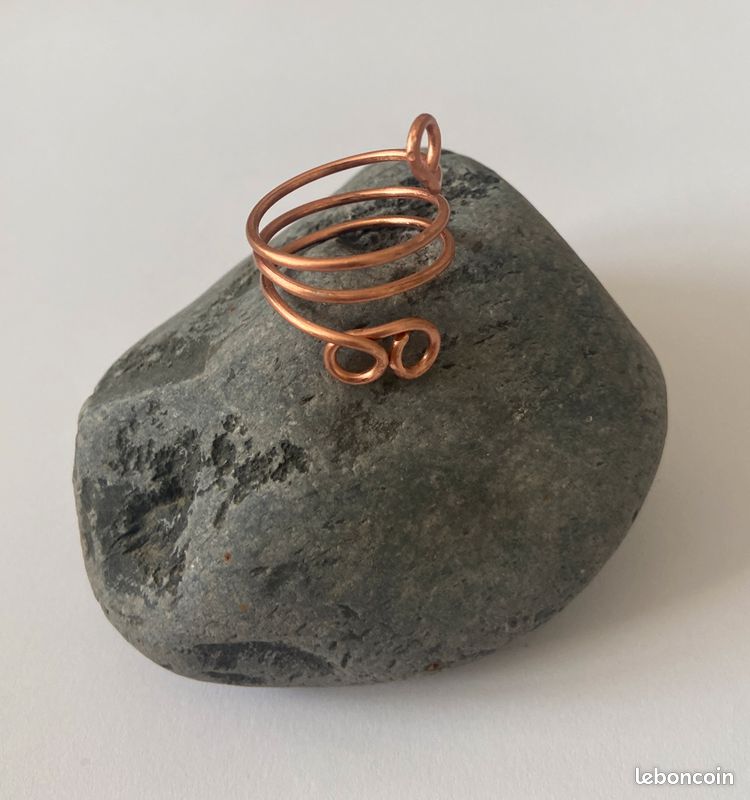 Bague En Cuivre Spiralée Pour La Paume - Réglable, Faite à La Main, Méditation Et équilibre énergétique