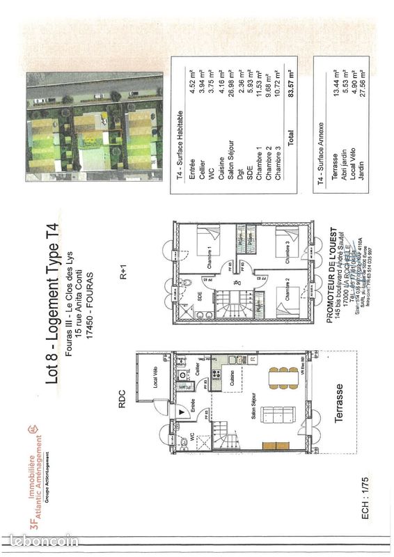 Maison 4 pièces 83 m² · à Fouras · 83 m² · 1 066 €/mois