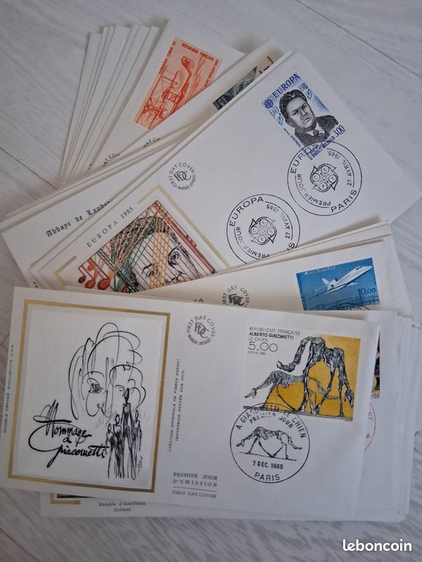 PHILATELIE - Enveloppes 1er jour - France 1985 - Collection