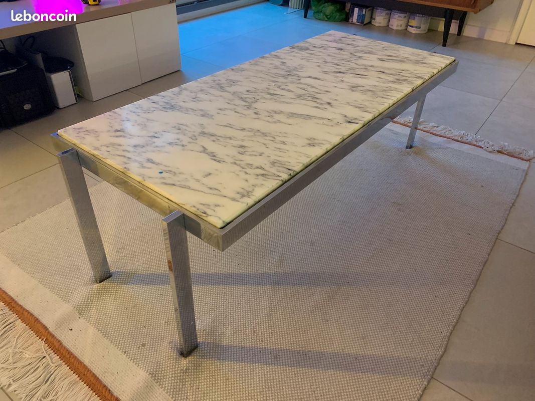 Table basse marbre blanc (image 3)