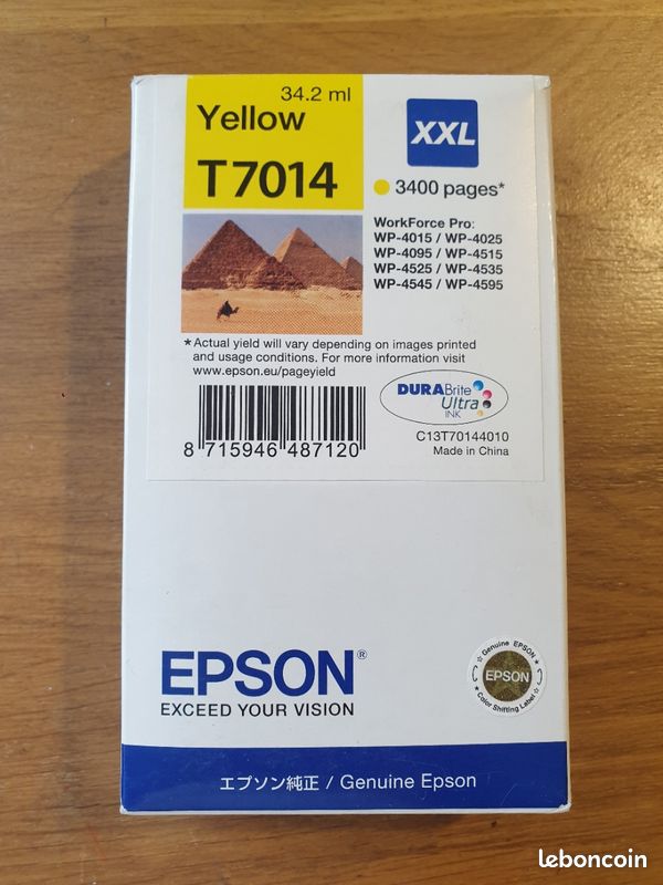 Cartouche Epson XXL Yellow T7014 (image 1)