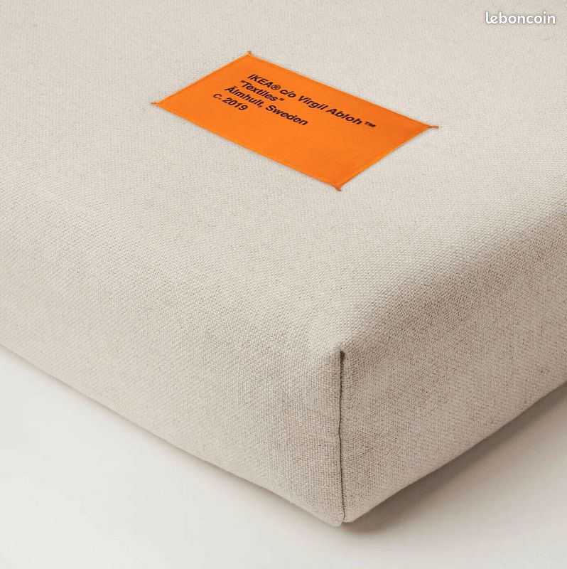 Housse divan IKEA x Virgil Abloh + sommier en bois + matelas 80x200 (image 3)