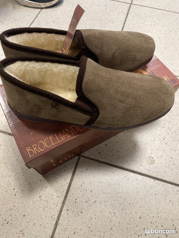 Chaussons, charentaise, homme, taille 43 laine neuf Chaussures
