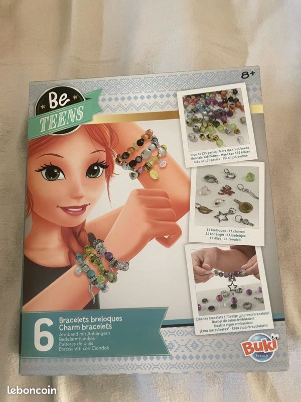 Kit De Pulseras De La Amistad BUKI Be Teens | 10 Pulseras Para Hacer | Incluye Hilo, Cuentas, Dijes Y Rueda De Espuma | A Partir De 8 Años | Folleto Ilustrado