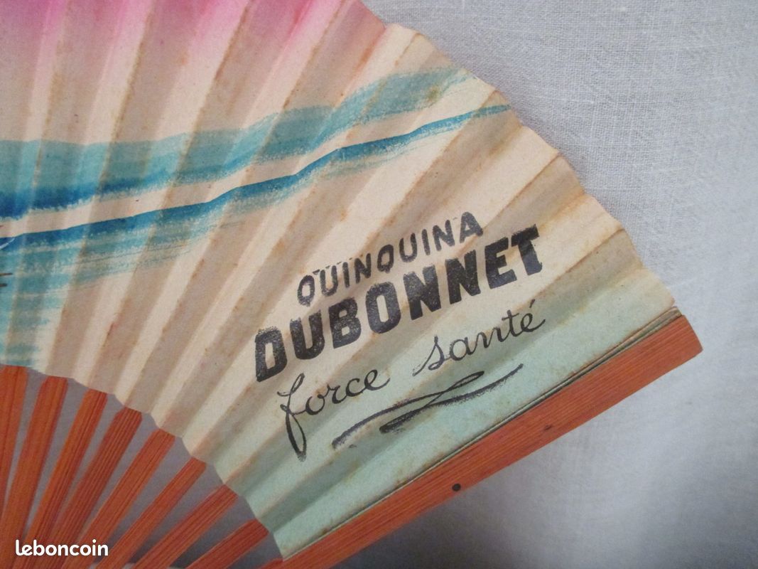 Éventail Publicitaire Ancien – Pub Quinquina Dubonnet – Bon état D'origine