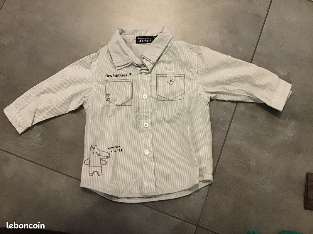 Chemise manches longues 12 mois / 1 an (image 1)