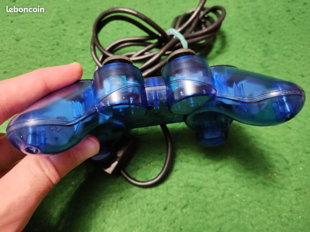 Manette Dual Shock 2 Analog SCPH-10010 Midnight Blue pour PS1 et PS2 PlayStation (image 4)