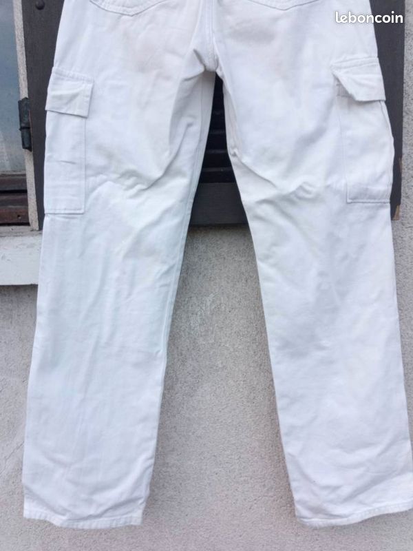 Pantalon cargo blanc STR taille 34 XXS (image 2)