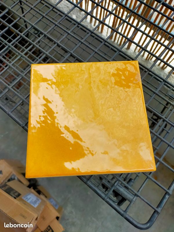 Faïence effet Zellige jaune moutarde (image 3)