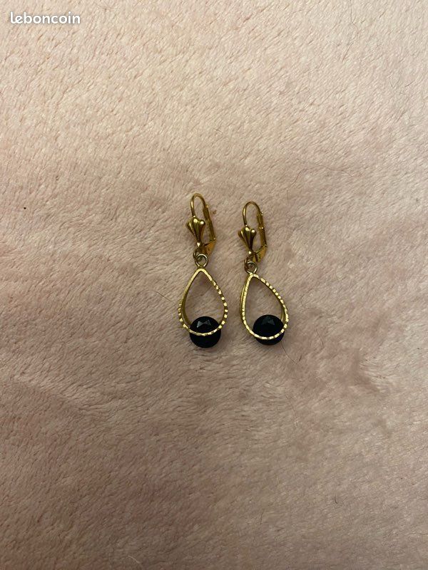 Boucles d’oreilles doré or en acier inoxydable (image 1)
