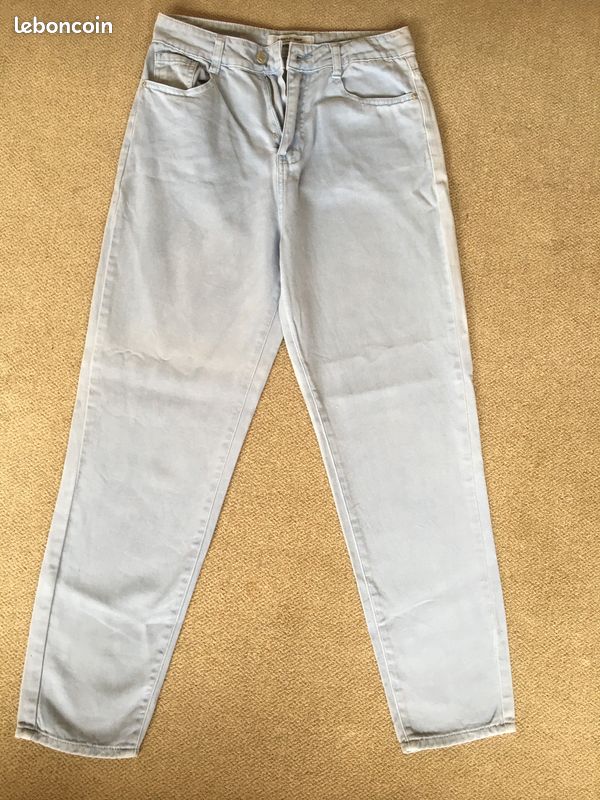 Pantacourt pantalon 7/8 CAMAÏEU vert très pâle un peu stretch taille 38 (image 1)
