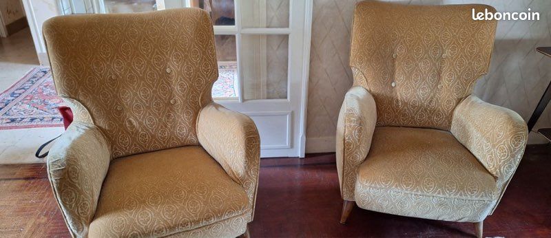 Chaise confortable jaune (image 1)