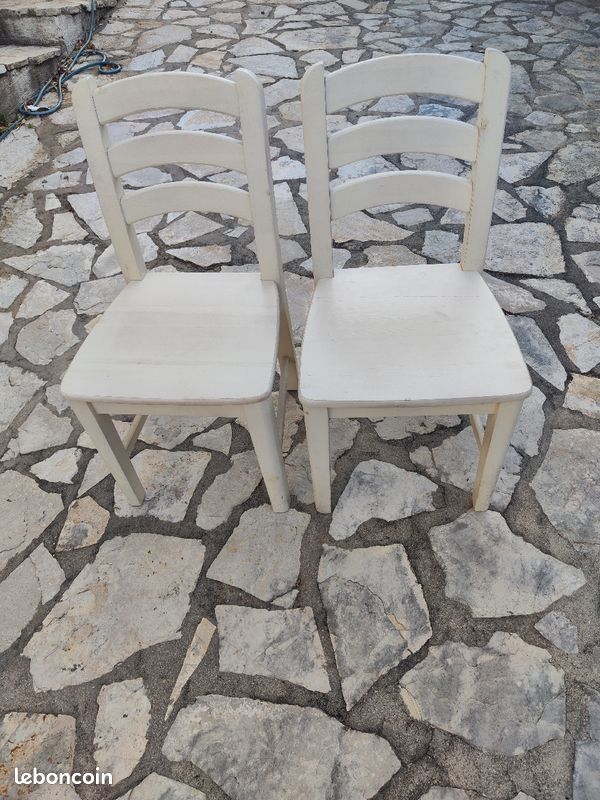 Chaise bois blanches (image 2)