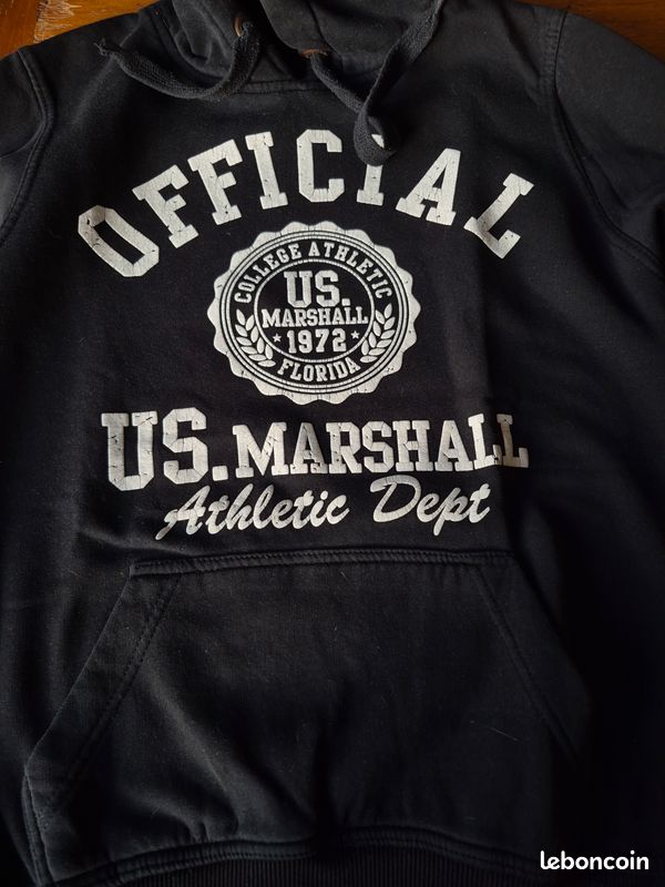 Sweat Homme US.Marshall – Noir – Taille S – Neuf Avec Défaut (prix Doux)