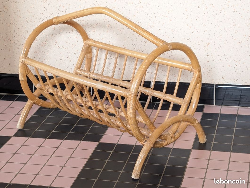 Porte revue 1970 bambou Vintage (image 2)